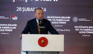 Cumhurbaşkanı Erdoğan, Kütahya’da yeni fabrikaların açılışında konuştu