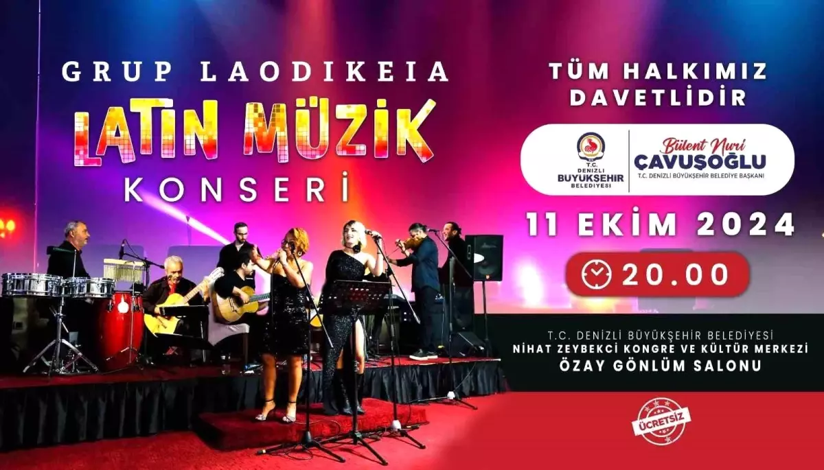 Denizli’de Ücretsiz Latin Müzik Konseri